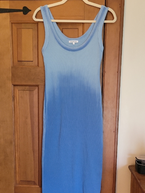 Cotton Citizen Dresses & Skirts - COTTON CITIZEN Sleeveless Ombre Blue Ribbed Tank Dress